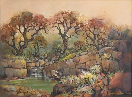 Acrylic on Stretched CanvasSize: (620x465x26)mmFrame: (795x640x50)mmSOLD 2015 (D&amp;A vd Berg - Pretoria)